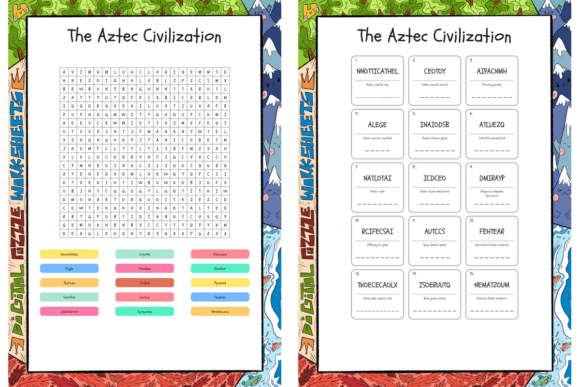 Download The Aztec Civilization Word Search Puzzl - Civilization Collection
