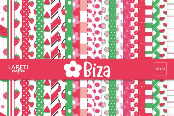 Download Summer Fruit Digital Paper Pack - Fruit Collection