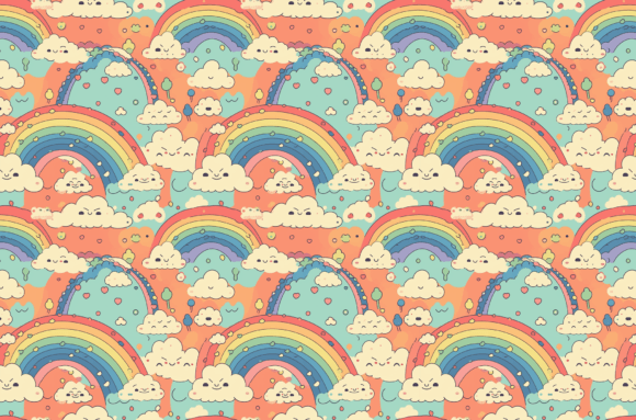 Download Retro Rainbow Pattern Colorful Patterns - Retro rainbow Collection