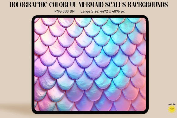 Download Holographic Mermaid Scales Background - Mermaid scales background Collection