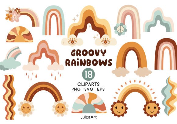 Download Rainbow Clipart, Retro Rainbow Svg Png - Retro rainbow Collection