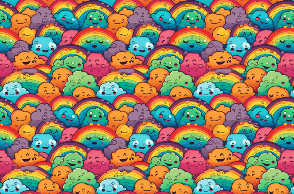 Download Retro Rainbow Pattern Colorful Patterns - Retro rainbow Collection