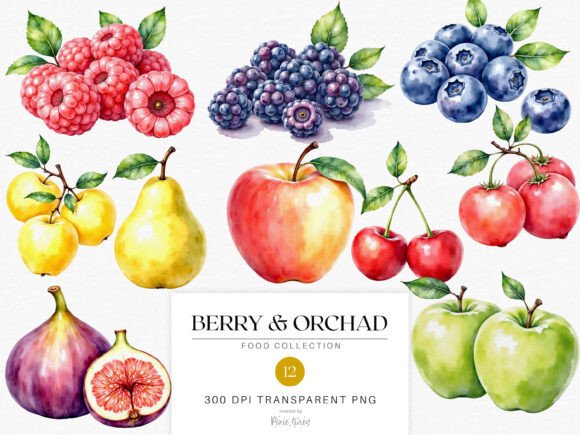 Download Watercolor Fruits - Berry and Orchard - Fruit Collection