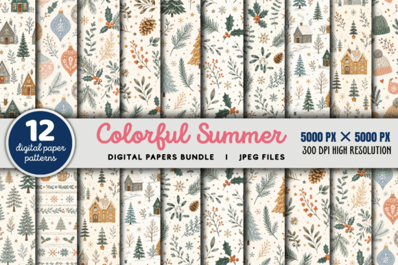 Download Pastel Balls Christmas Pattern Bundle - Christmas pattern Collection