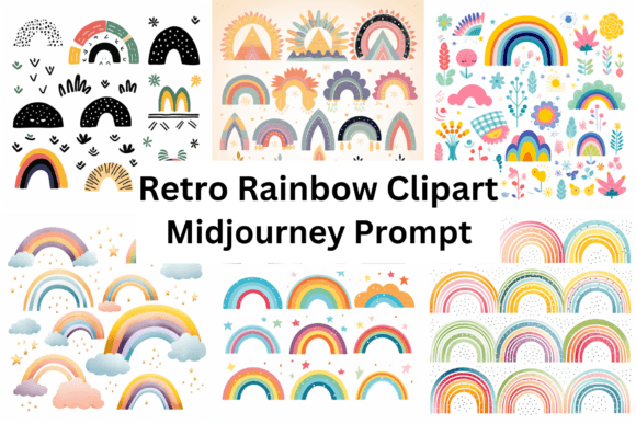 Download Prompt for Retro Rainbow Clipart - Premium Resources