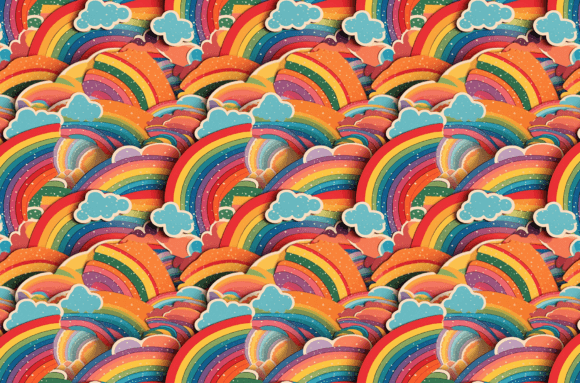 Download Retro Rainbow Pattern Colorful Patterns - Retro rainbow Collection