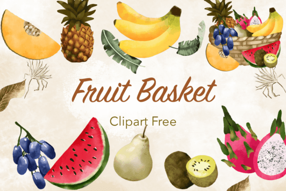 Download Fruit Basket Clipart Free - Fruit Collection