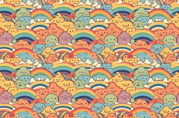 Download Retro Rainbow Pattern Colorful Patterns - Retro rainbow Collection