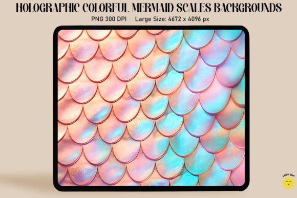 Download Holographic Mermaid Scales Background - Mermaid scales background Collection