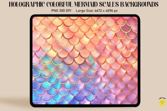 Download Holographic Mermaid Scales Background - Mermaid scales background Collection