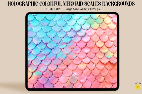 Download Holographic Mermaid Scales Background - Mermaid scales background Collection