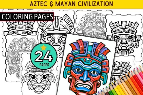 Download Aztec &amp; Mayan Civilization Coloring Page - Civilization Collection
