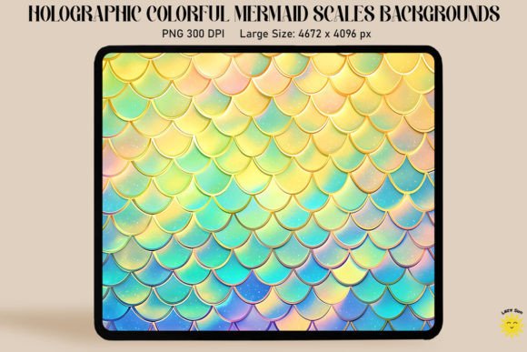Download Holographic Mermaid Scales Background - Mermaid scales background Collection
