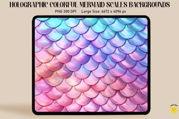 Download Holographic Mermaid Scales Background - Mermaid scales background Collection